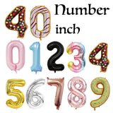 Back to school decoration  Cifeeo  40'' Large Gradient Number Balloons Baby Shower Happy Birthday Decoration Birthday Party Decorations Adult Kids Digital Balloons