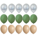 Christmas Gift 15/20pcs 10inch Balloon Kit Avocado Green White Gold Confetti Balls Birthday Wedding Jungle Party DIY Decoration Home Supplies