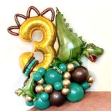 45pcs/Set Dinosaur Balloon 32inch Foil Number Dragon Balloon Set Kids Boys Birthday Party Globos Baby Shower Decoration Air Ball