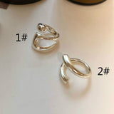 Trendy Metal Silver Color Women Ring Creative Hollow Irregular Geometry Open Adjustable Rings for Women Engagement Party Jewelry