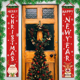Merry Christmas Porch Sign Decorative Door Banner Outdoor Christmas Decorations for Home Ornaments Xmas Navidad 2021 New Year