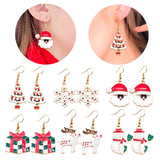 PATIMATE Christmas Tree Santa Claus Earring Pendant Christmas Decoration For Home  Xmas Navidad Decor Happy New Year
