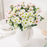 Christmas Gift Autumn Artificial Daisy Flowers Silk Bouquet Fake Flower DIY Decor for Vase Home Wedding Christmas Decorative Household Products