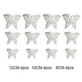 12PCs/Set 3D Hollow Decorative Butterfly Wall Stickers For Kids Rooms Home Decor Fridge Stickers DIY Party Wedding Butterflies