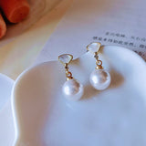 Cifeeo Korean New Exquisite Pearl Small Earrings Fashion Temperament Versatile Earrings Women's Jewelry