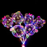 6pcs 20inch LED Light Animal Stickers Balloon Birthday Party Decorations Baby Shower Air Balloon Toy Balls Pig Unicorn Balloons