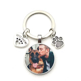 Christmas Gift Custom DIY Dog Photo Keychain I Love Dog Glass Crystal Pendant Mini Heart Keychain Car Key Man and Girl Favorite Gift