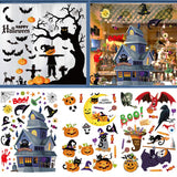 Christmas Gift  Halloween Party Supplies Window Stickers Skull Skeleton Wall Stickers Haunted House Horror Halloween Decoration For Home