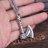 Christmas Gift Never Fade Wolf And Raven Slavic Amulets Talismans Viking Odin Axe Necklaces & Pendants Norse Vikings Jewelry Turkish Men Wicca