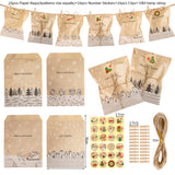 Christmas Gift 24Sets Vintage Kraft Paper Bags Santa Claus Elk Merry Christmas Gift Bags Xmas Party Favor Bags Candy Cookie Packaging Supplies