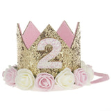 Baby Shower 1 Year Birthday Party Decoration Kid Princess Crown 1st Birthday Party First Birthday Boy Girl birthday party Decor