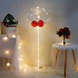 Diy Led Light Balloons Stand with Rose Flower Bouquet Event Decoration Birthday Party Wedding Decoration Led Bubble Balloon