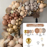 Cream Coffee Khaki Brown Birthday Balloons Garland Arch Kit Latex Globos Baby Shower Supplies Birthday Wedding Party Decorations