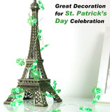 St. Patrick's Day Decoration Accessories Green Clover LED String Lights Handmade String Lights for Home Party Irish Table Decor