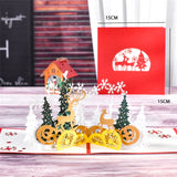 Merry Christmas Cards Christmas Tree Winter Gift Pop-Up Cards Christmas Decoration  Stickers Laser Cut New Year Greeting Cards