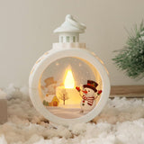 Christmas Gift Snowman Round Light Ornament Christmas LED Lights Christmas Party Decorations for Home Navidad Natal Kids New Year Gift