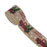 5M/roll Christmas Ribbon Red Linen Merry Christmas Snowflake Lace Ribbon For Wedding Christmas Tree Decoration DIY Sewing Fabric