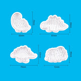 Christmas Gift 4PCS/SET 3D Animal Cookie Mold Food Grade Plastic Dinosaur Biscuit Cutter Jungle Party Baking Tools Party Cupcake DIY Supplies