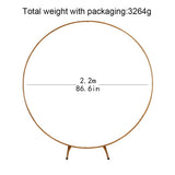 Circle Wedding Props Birthday Decor Wrought Iron Round Ring Arch Backdrop Round Arch Lawn Artificial Flower Row Stand Wall Shelf