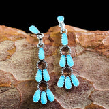 Cifeeo  Indian Tribal Personality Dangle Drop Earrings Resin Stone Boho Ethnic Vintage Hanging  For Women Jewelry