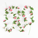 1pcs 240cm Wisteria Artificial Silk Rose Flowers Ivy Vine Green Rattan Garland for Wedding Decoration Home Garden Supplies