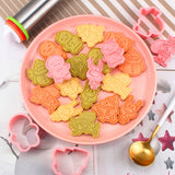 Christmas Gift DIY 3D Christmas Cookie Cutters Cartoon Biscoito Mould Cookie Cutter Set ABS Christmas Baking Mould Cookie Decorating Tools