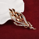 ZOSHI Fashion Jewelry Gold color Brooch Pins Austria Crystals Imitation Pearl Flower Brooch Wedding Accessories Vintage