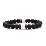 Volcanic Stone Bracelet for Men Lava Wooden 8mm Beads Bracelet Tibetan Buddha Wrist Chain Women Men's Jewelry Gift Bracelets