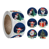 500pcs/roll Christmas Round Santa Claus Stickers Gift Packaging Sticker