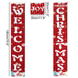Merry Christmas Porch Sign Decorative Door Banner Outdoor Christmas Decorations for Home Ornaments Xmas Navidad 2021 New Year