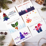 Christmas Card Santa Ride Xmas Festival New Year Card Winter Holiday Greeting Cards with Envelopes