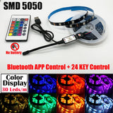 RGB 5050 2835 LED Lights Strip Bluetooth Control USB DC 5V Flexible Lamp Tape Diode Festival Fita Bedroom Tira Luces TV Desk Luz