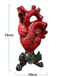 Hot Heart Shape Vase Resin Flower Pot Home Decoration Realistic Heart Statue Vase Sculpture Ornament Office Living Room Decor
