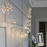 Christmas Gift Led Firework Lights Fairy Light Copper Wire String Lights USB Battery Operated String Lighting Wedding Christmas Decoration