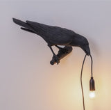 Christmas Gift Italian modern led crow bird wall lamp bedroom bedside wall lamp standing sitting lamp home decoration lighting