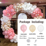 162Pcs White Sand Gold Balloons Arch Garland Retro Color Birthday Balloons Wedding Birthday Baby Shower Party Backdrop Decor