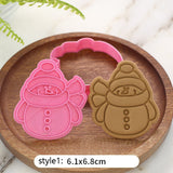 Christmas Gift Christmas Cookie Plunger Cutters Fondant Cake Mold Biscuit Sugarcraft Cake Decorating Tools