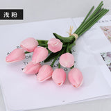 10pcs/set Hot Sale Artificial Flower Tulip Calla Lily Simulation PU Fake Flower Wedding Decoration Party Hotel Home Decor Plants