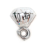 1pcs Diamond Ring I Do Love Letter Foil Balloon Anniversary Wedding Room Valentine's Birthday Party Decor Helium Air Globos