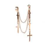 Gothic Cross One-piece Earrings Punk Pendant Tassel Clip Earring Sword Dangle Drop Earrings Men Women Rings Necklaces Jewelry
