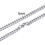 Christmas Gift  3 TO 7 MM  STAINLESS STEEL NECKLACE FOR MEN CHOKER JEWELRY