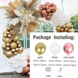 162Pcs White Sand Gold Balloons Arch Garland Retro Color Birthday Balloons Wedding Birthday Baby Shower Party Backdrop Decor