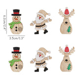 6pcs/lot Christmas Wood Clips santa snowman deer shape Christmas Party Photo Clips Clothespins New Year Decoration Photo Pegs