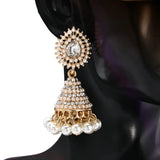 Graduation Gift New Ethnic Women Earrings Pearl Pendant Drop Wedding Indian Dangle Earrings for female Fashion Jewelry Gift indian jewelry