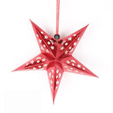Christmas Gift 30/45/60cm 3D Star Paper Lampshade Wedding Home Pub Christmas Five-Pointed Ceiling Hanging Ornaments Decor Light
