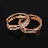 Fashion Design Small Huggie  Hoop Earrings for Womens Paved Zirconia Crystal Stone Earing Jewelry pendientes mujer moda