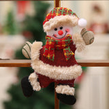 Christmas Gift 4Pcs/Set Dancing Santa Claus Merry Christmas Ornaments Xmas Tree Hanging Toy Doll Decorations Home Decor Old Man Present Navidad