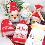 Christmas Gift 3/10Pcs Santa Gift Bag Candy Bag Snowflake Crisp Drawstring Bag Merry Christmas Decorations for Home New Year  Noel Presents