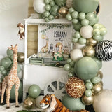 Jungle Safari Birthday Party Balloon Garland Arch Kit Animal Balloons for Kids Boys Birthday Party Baby Shower Decorations