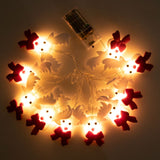Mini Wooden House String Lights Christmas Tree Hanging Ornaments Warm White House Shape Fairy Light Noel 2022 xmas party decor